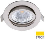 Enzo ecodim led inbouwspot 5w 2700k 85mm 60gr rond verstelbaar geschuurd staal - led4820 - afbeelding 1
