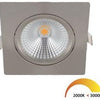 Enzo ecodim led inbouwspot 5w dimtowarm 85mm 36gr vierkant verstelbaar geschuurd staal - led4770