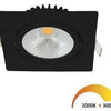 Enzo ecodim led inbouwspot 5w dimtowarm 85mm 36gr vierkant verstelbaar zwart - led4760