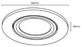 Enzo ecodim led meubelspot 3w 2700k 62mm rond geschuurd staal - led4910