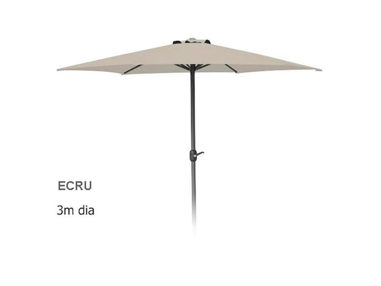 Pro garden parasol 3 meter met draaimechanisme ecru