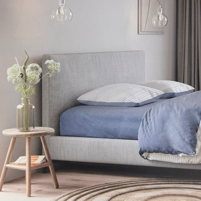 Knus eden jersey hoeslaken allure blauw 160 x 200cm