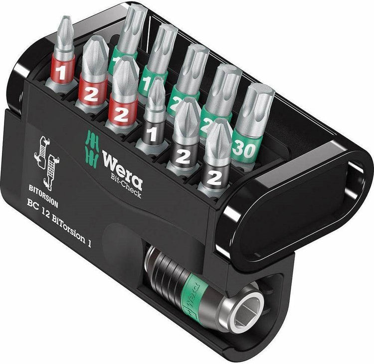 Wera 05136385001 12-delige bit-check bitorsion 1 bitset in cassette - 05136385001