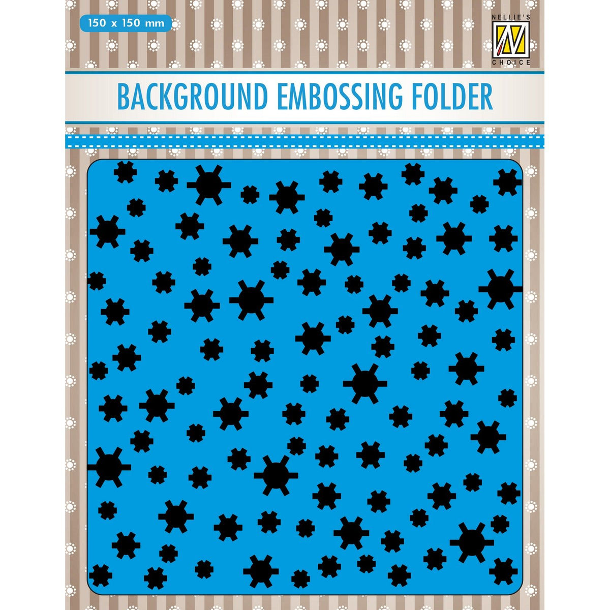 Nellie's choice • 3d embossing folder achtergrond sneeuwvlokken 15x15cm