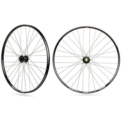 Rodi wielset tryp 25 27.5 voorwiel steekas 15x100 en achterwiel snelspanner 9x135 - 6 bouts remschijfbevestiging - 8 9 10 11 speed - zwart