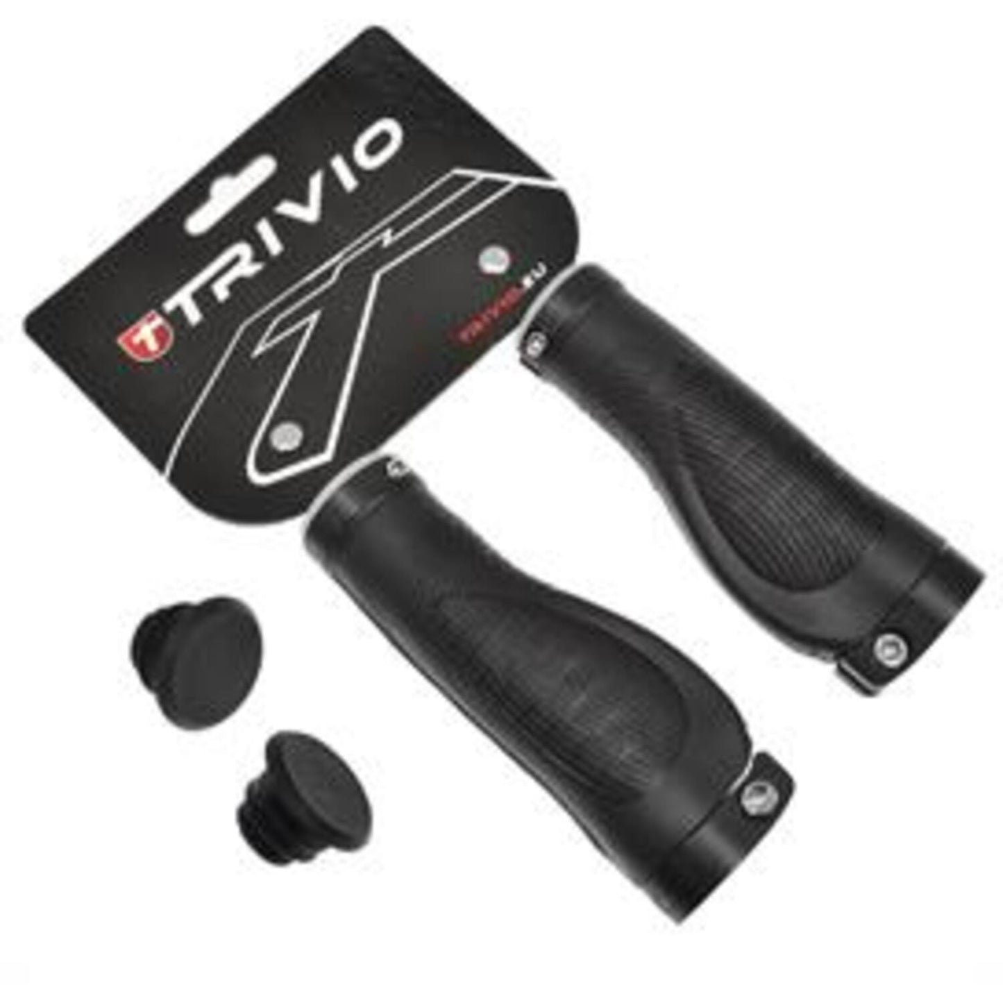 Trivio - fiets handvatten rubber ergonomisch lock-on zwart