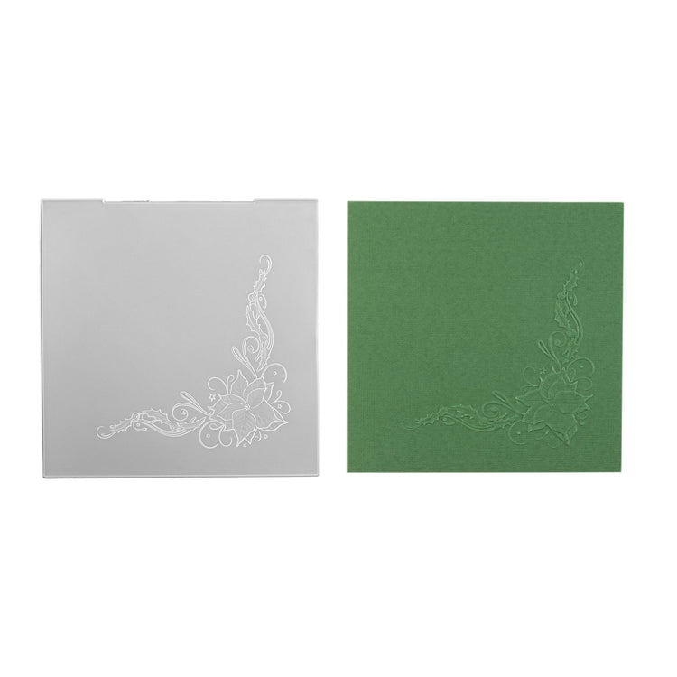 Nellie's choice • 3d embossing folder hoek kerstster 15x15cm