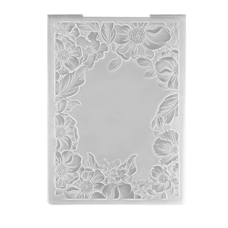 Nellie's choice • 3d embossing folder frame bloemen 10,6x15cm