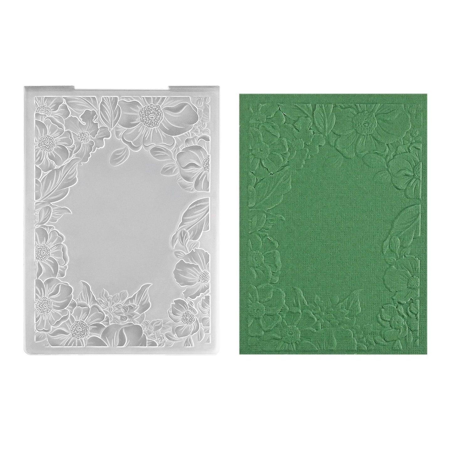 Nellie's choice • 3d embossing folder frame bloemen 10,6x15cm