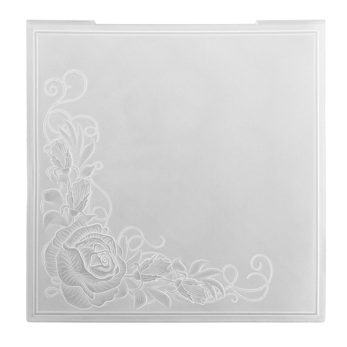 Nellie's choice • 3d embossing folder hoek rozen 15x15cm
