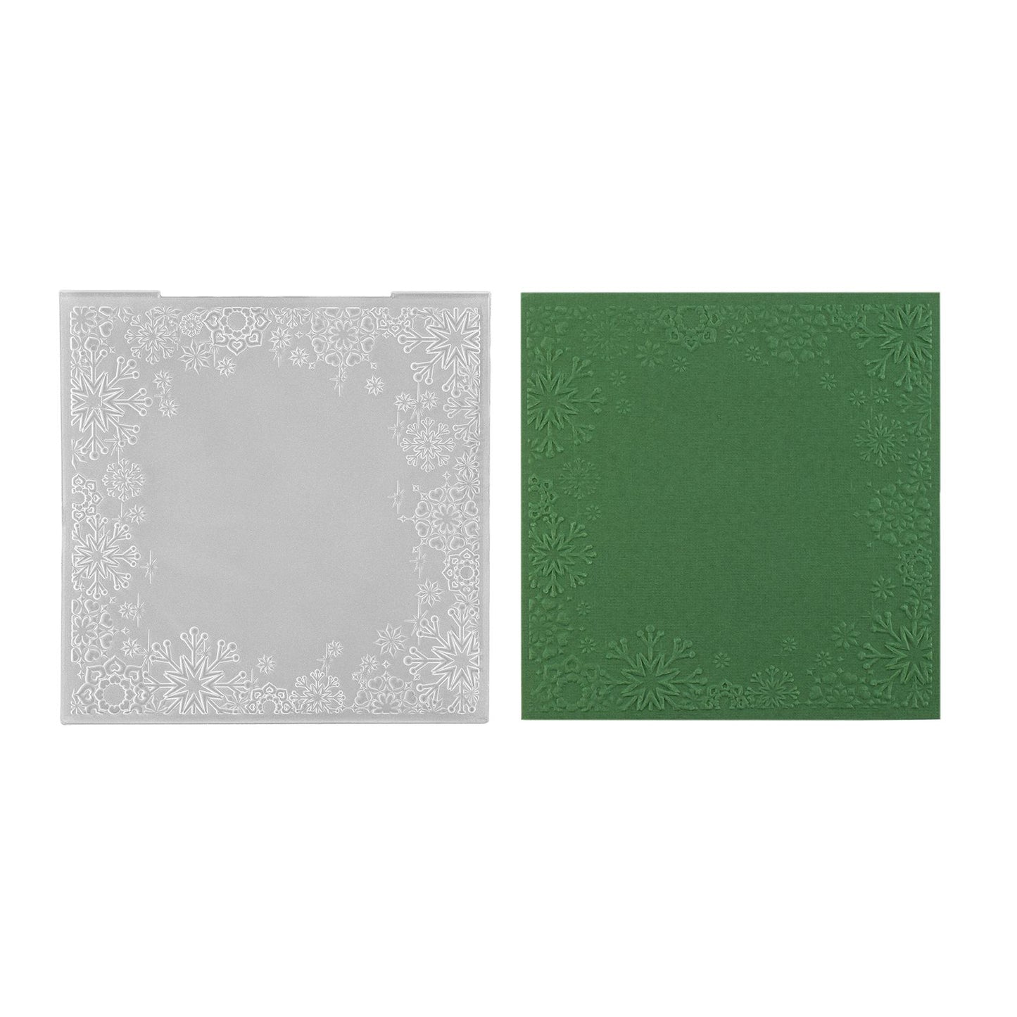 Nellie's choice • 3d embossing folder frame sneeuwvlokken 15x15cm