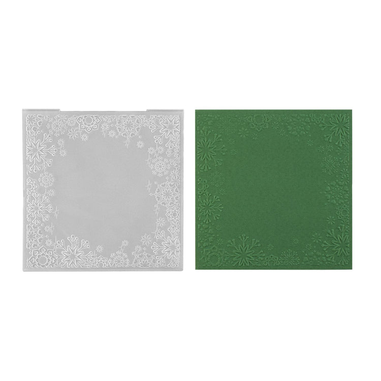 Nellie's choice • 3d embossing folder frame sneeuwvlokken 15x15cm