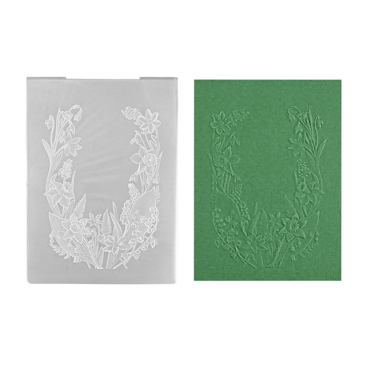 Nellie's choice • 3d embossing folder frame bloemen 10,5x14,8cm
