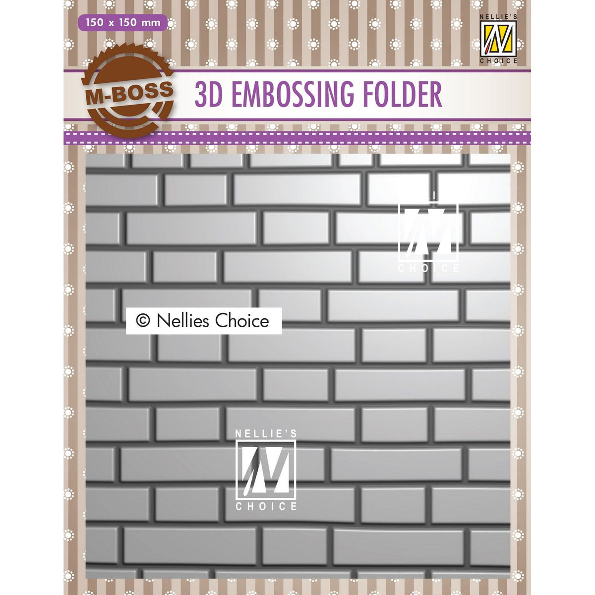 Nellie's choice • 3d embossing folder achtergrond muur 15x15cm