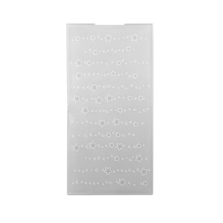 Nellie's choice • 3d embossing folder achtergrond sterren en stipjes 10,5x21cm