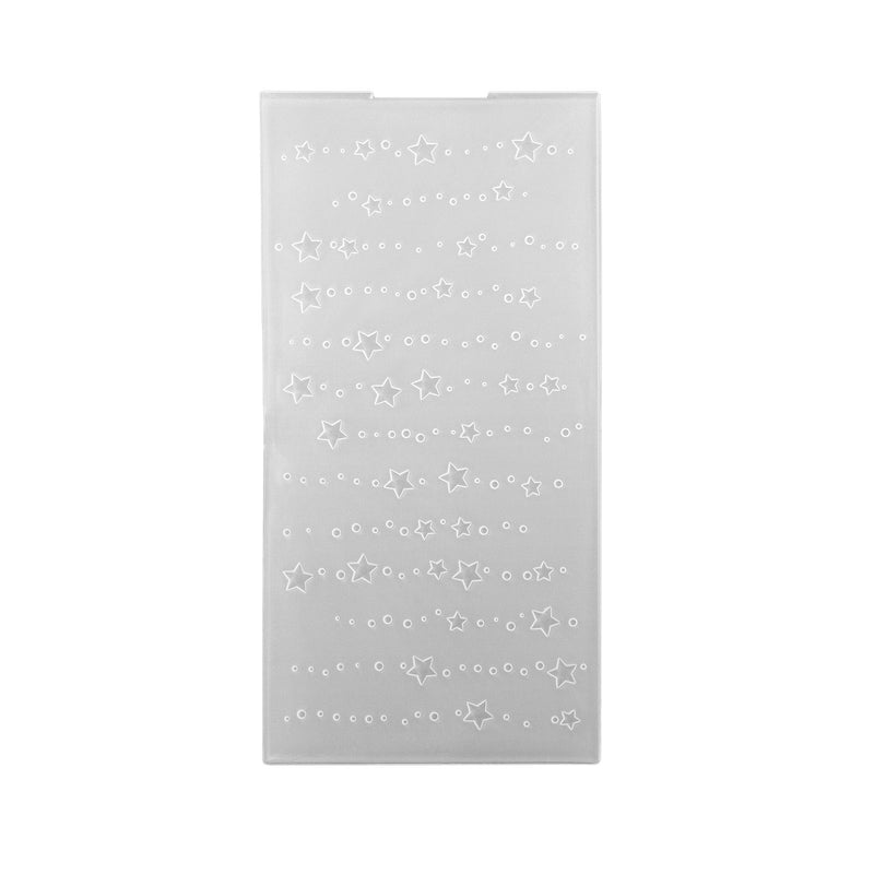 Nellie's choice • 3d embossing folder achtergrond sterren en stipjes 10,5x21cm