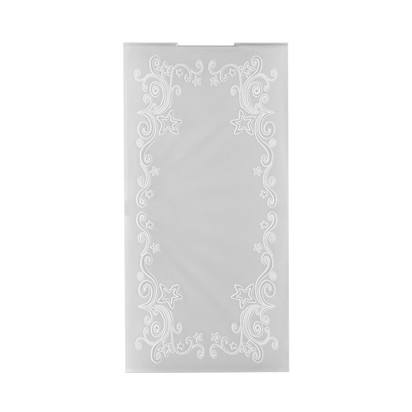 Nellie's choice • 3d embossing folder frame gekrulde sterren 10,5x21cm
