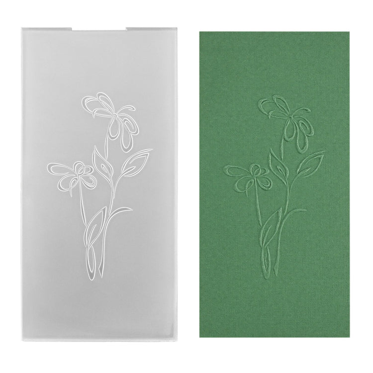 Nellie's choice • 3d embossing folder fijne bloemen 10,5x20,5cm