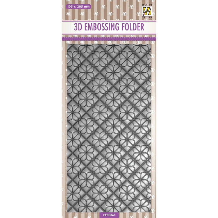 Nellie's choice • 3d embossing folder achtergrond bloemen 10,5x20,5cm