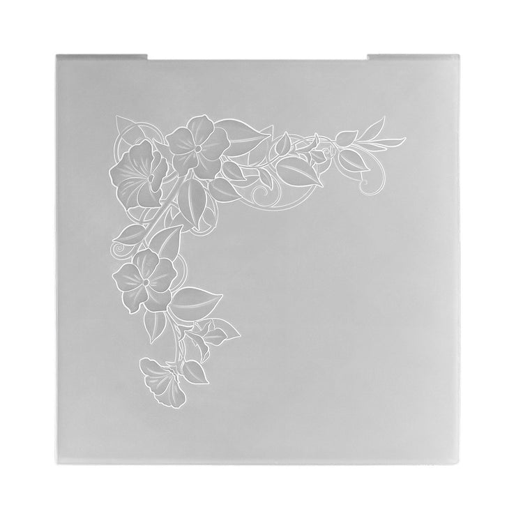 Nellie's choice • 3d embossing folder hoek bloemenvierkant 15x15cm