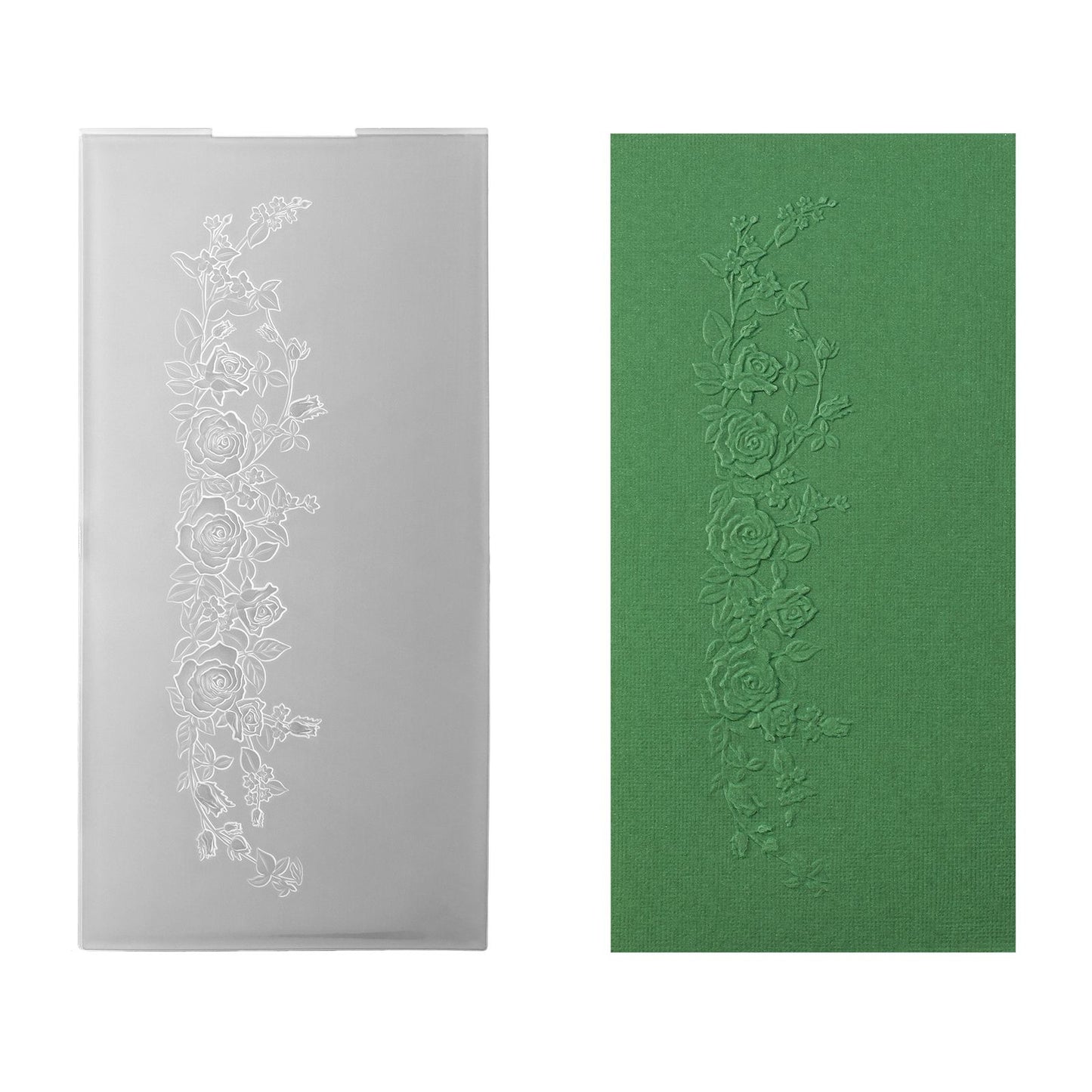 Nellie's choice • 3d embossing folder rand rozen 10,5x20,5cm