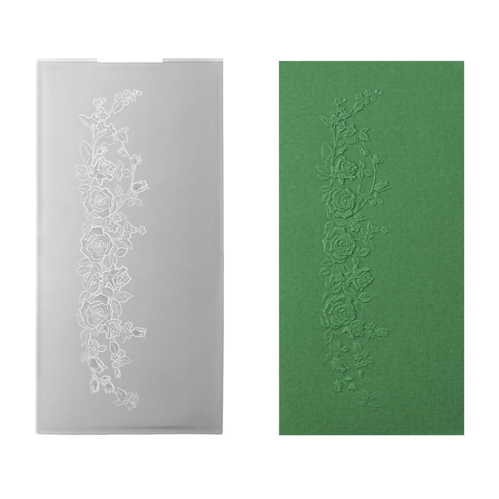 Nellie's choice • 3d embossing folder rand rozen 10,5x20,5cm