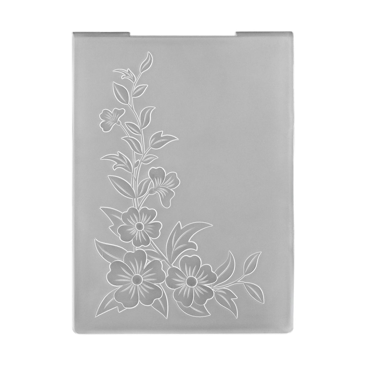 Nellie's choice • 3d embossing folder hoek bloemen 10,5x10,5cm