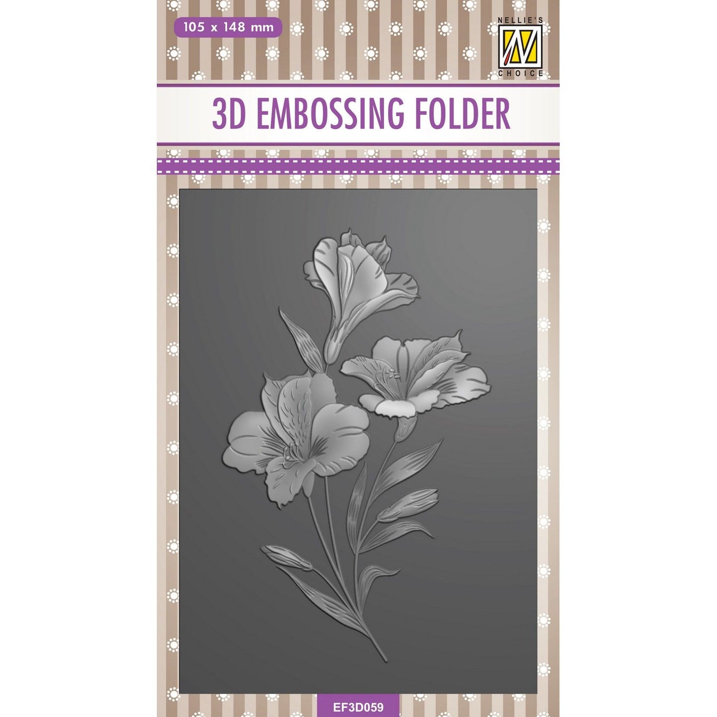 Nellie's choice • 3d embossing folder orchidee 10,5x14,8cm