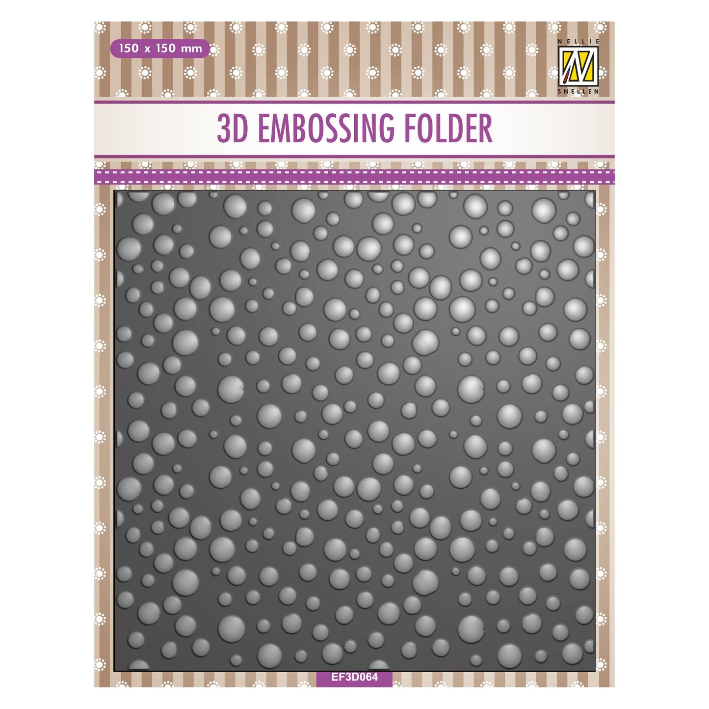 Nellie's choice • 3d embossing folder achtergrond dichte sneeuw 15x15cm