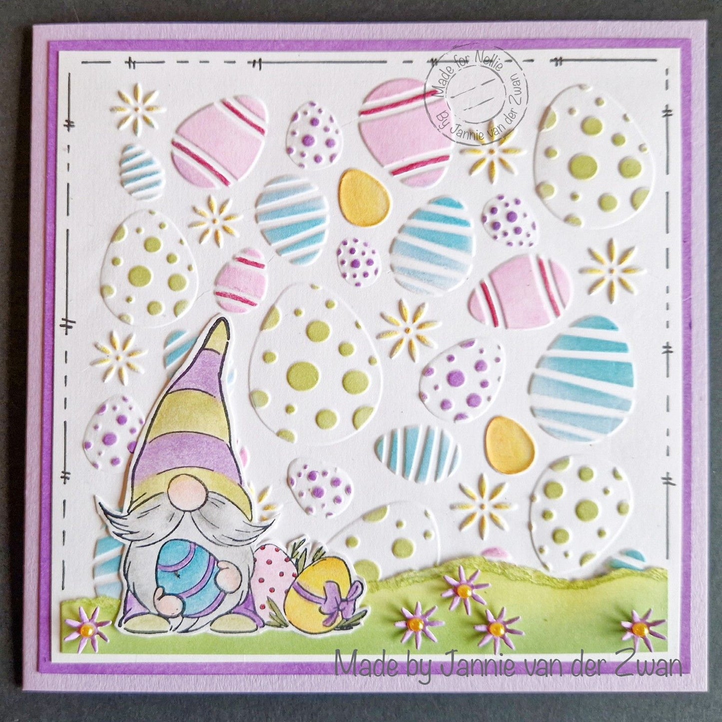 Nellie's choice • 3d embossing folder achtergrond paaseieren 15x15cm