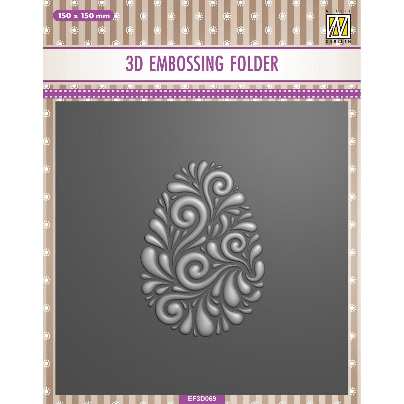 Nellie's choice • 3d embossing folder eieren 15x15cm
