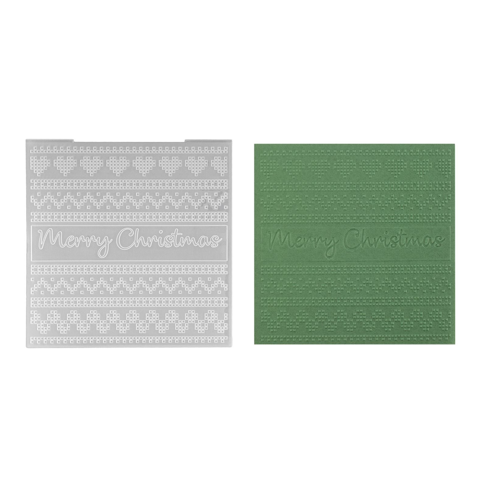 Nellie's choice • 3d embossing folder achtergrond merry christmas 15x15cm