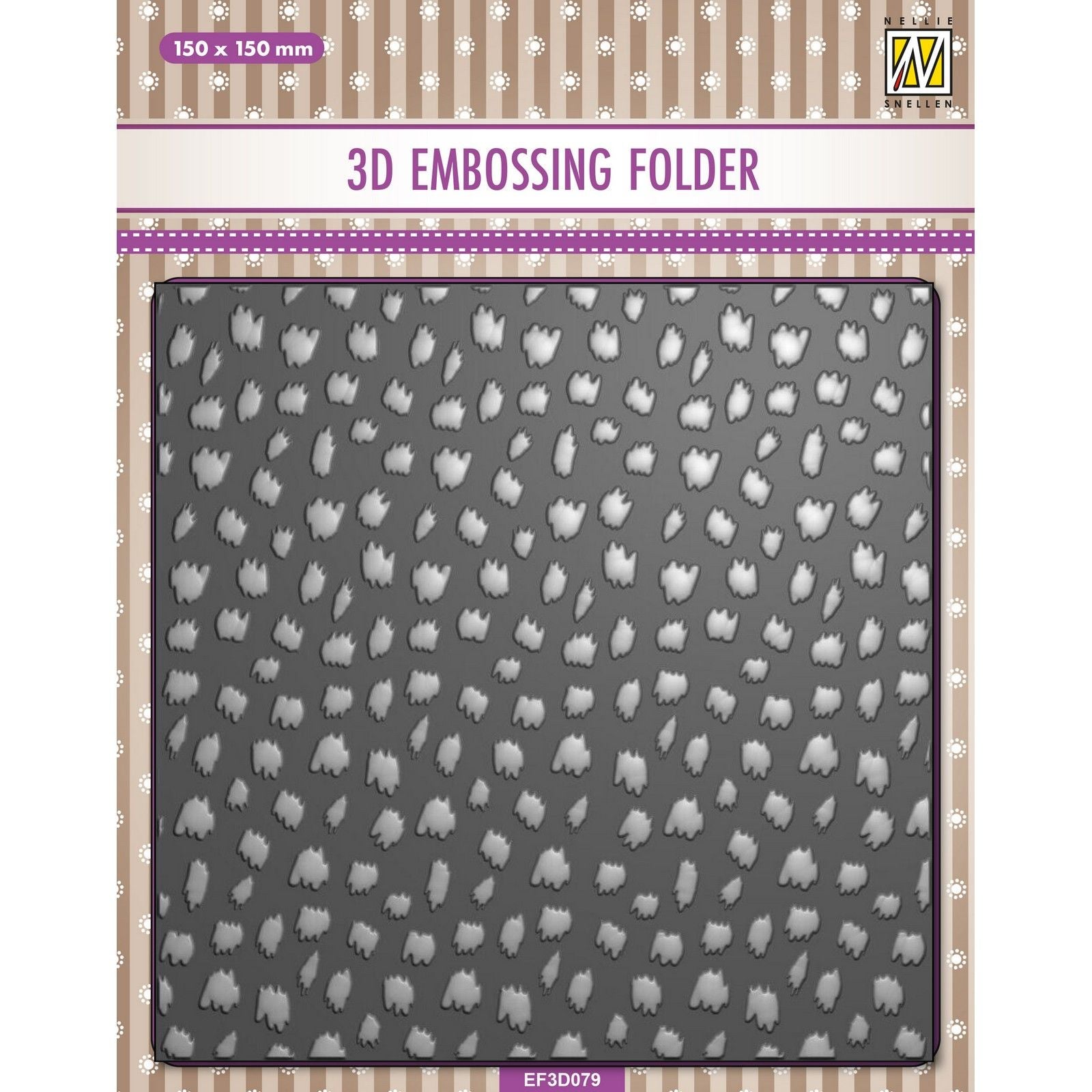 Nellie's choice • 3d embossing folder achtergrond jachtluipaard 15x15cm