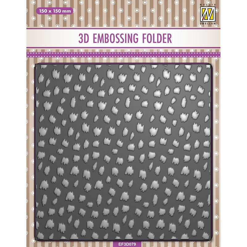 Nellie's choice • 3d embossing folder achtergrond jachtluipaard 15x15cm