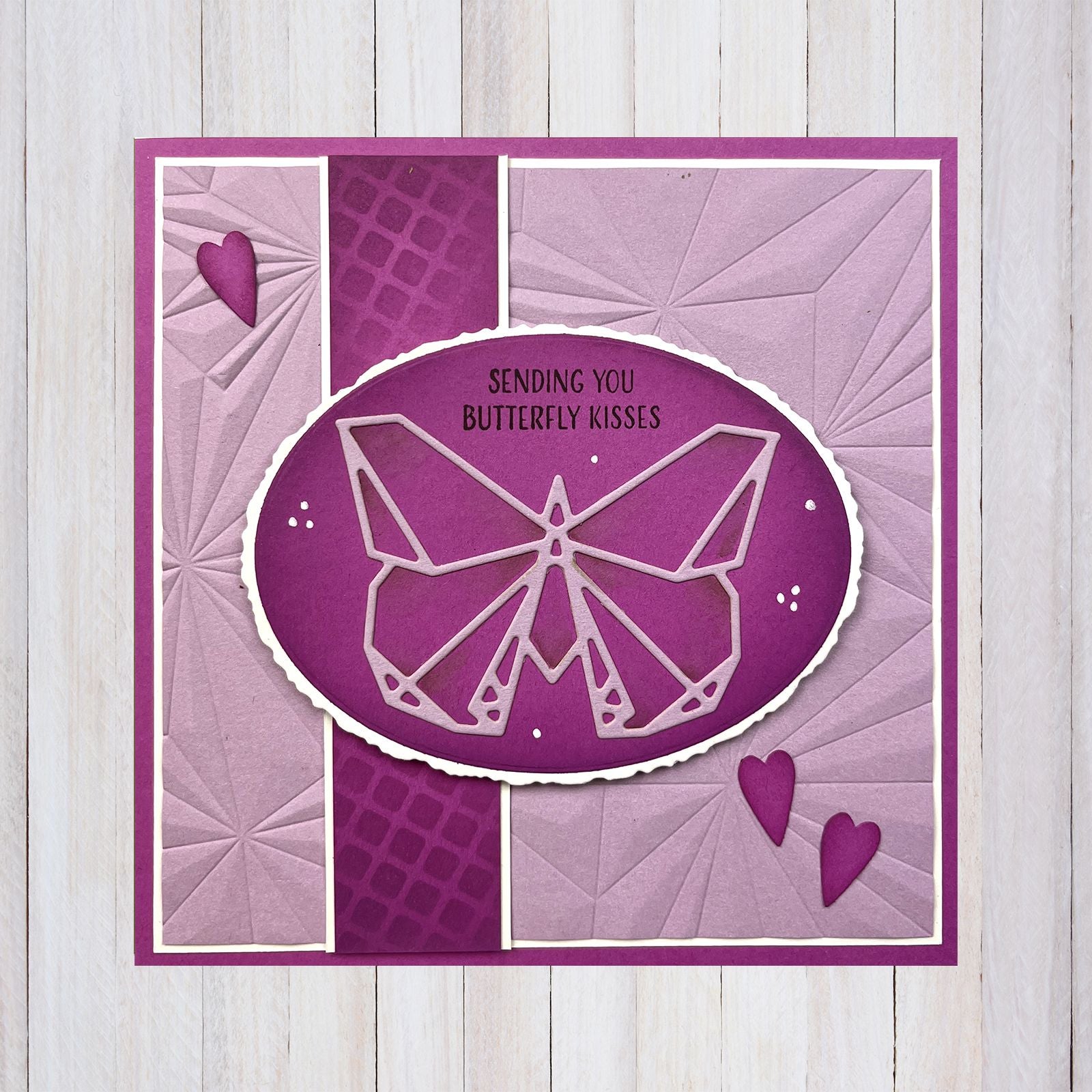 Nellie's choice • 3d embossing folder achtergrond origami sterren 15x15cm
