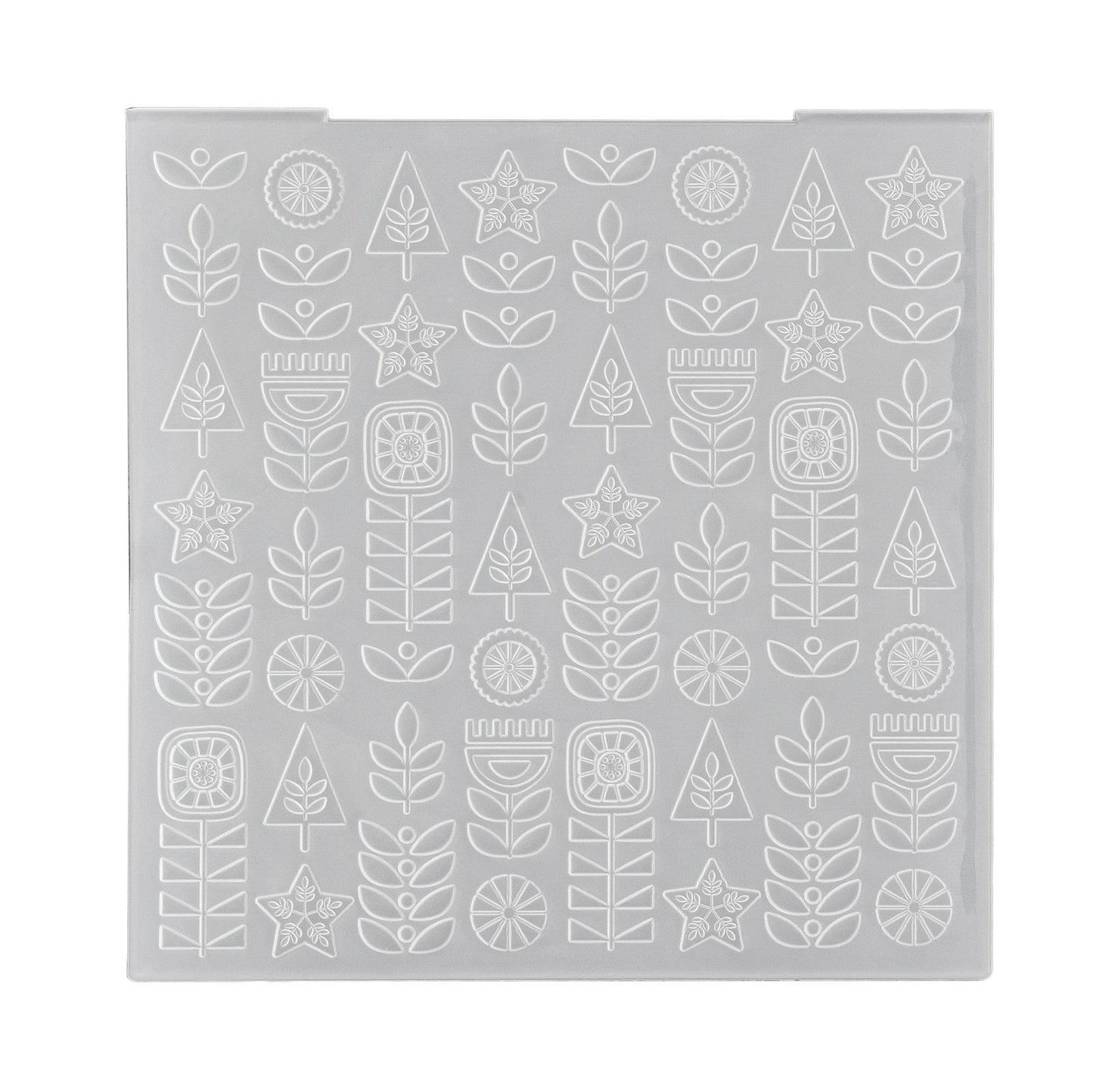 Nellie's choice • 3d embossing folder achtergrond scandinavische bloemen 15x15cm