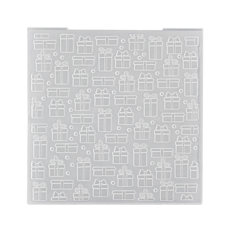 Nellie's choice • 3d embossing folder achtergrond cadeau's 15x15cm