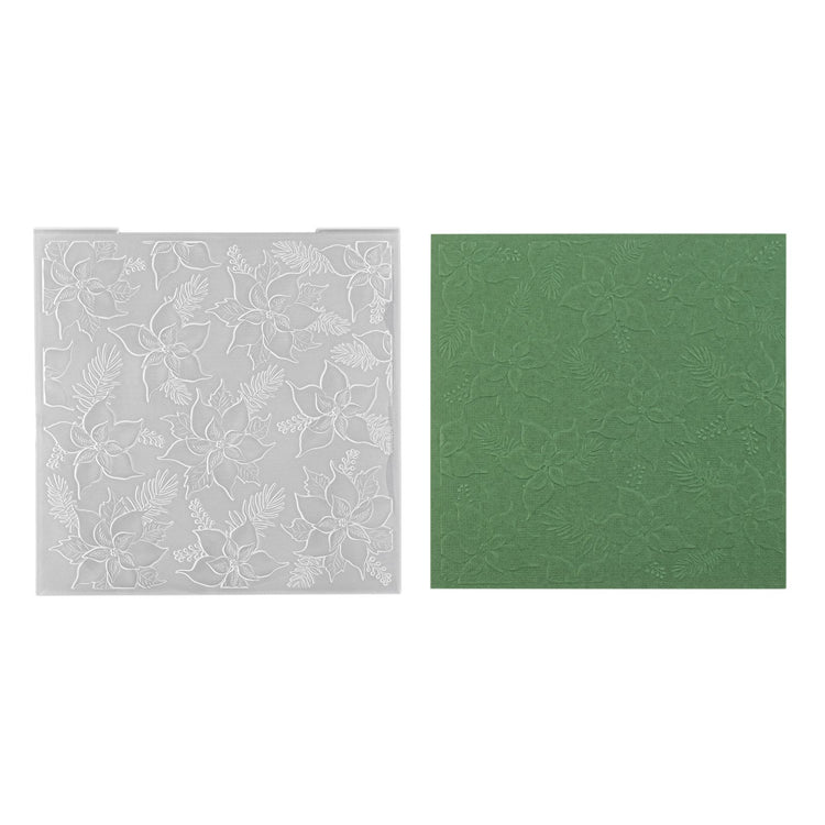 Nellie's choice • 3d embossing folder achtergrond kerstster 15x15cm