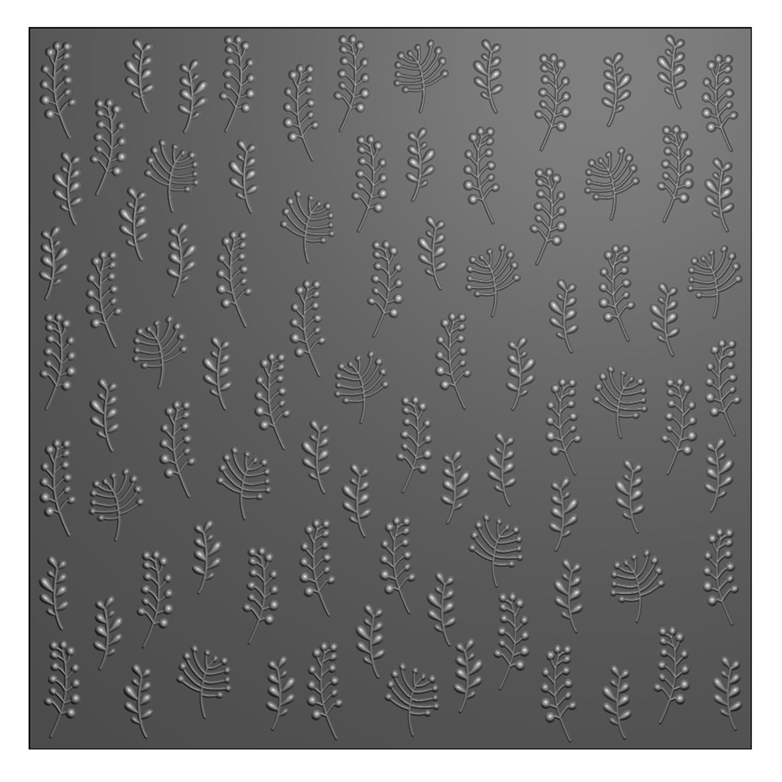 Nellie's choice • 3d embossing folder achtergrond smalle bladeren 15x15cm