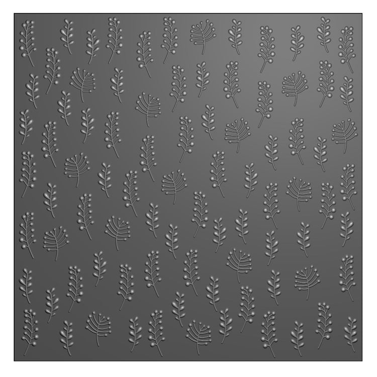 Nellie's choice • 3d embossing folder achtergrond smalle bladeren 15x15cm