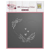 Nellie's choice • embossing folder bloemen hart 15x15cm