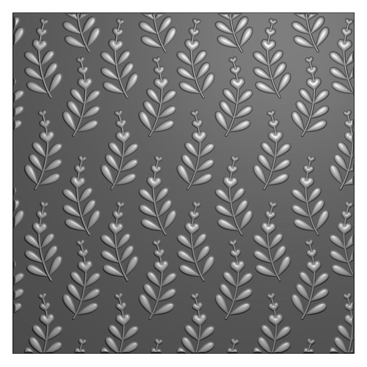 Nellie's choice • embossing folder achtergrond hart en blad 15x15cm