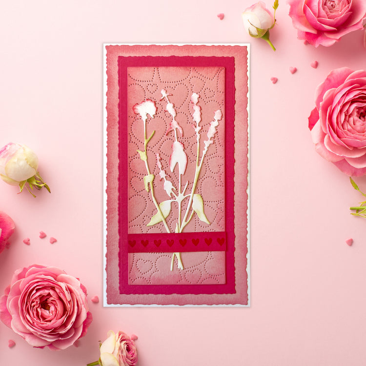 Nellie's choice • embossing folder achtergrond pop up harten 15x15cm