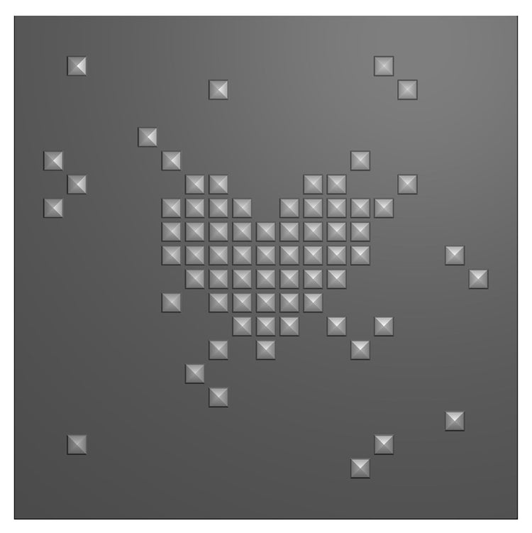 Nellie's choice • embossing folder pixel heart 15x15cm