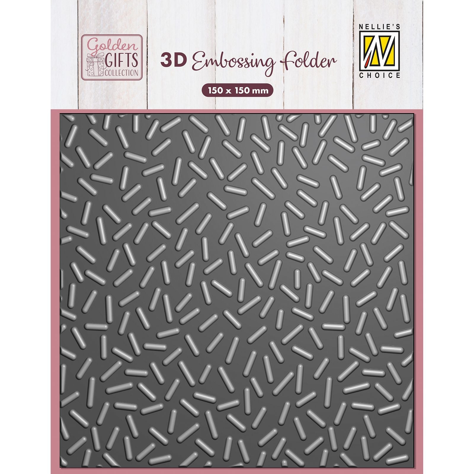 Nellie's choice • 3d embossing folder achtergrond confetti 15x15cm