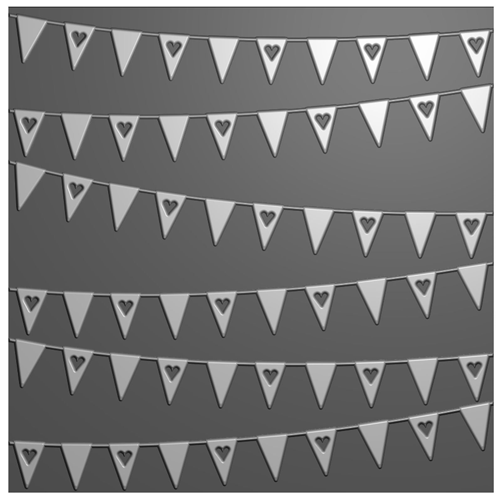 Nellie's choice • 3d embossing folder achtergrond vlaggetjes 15x15cm