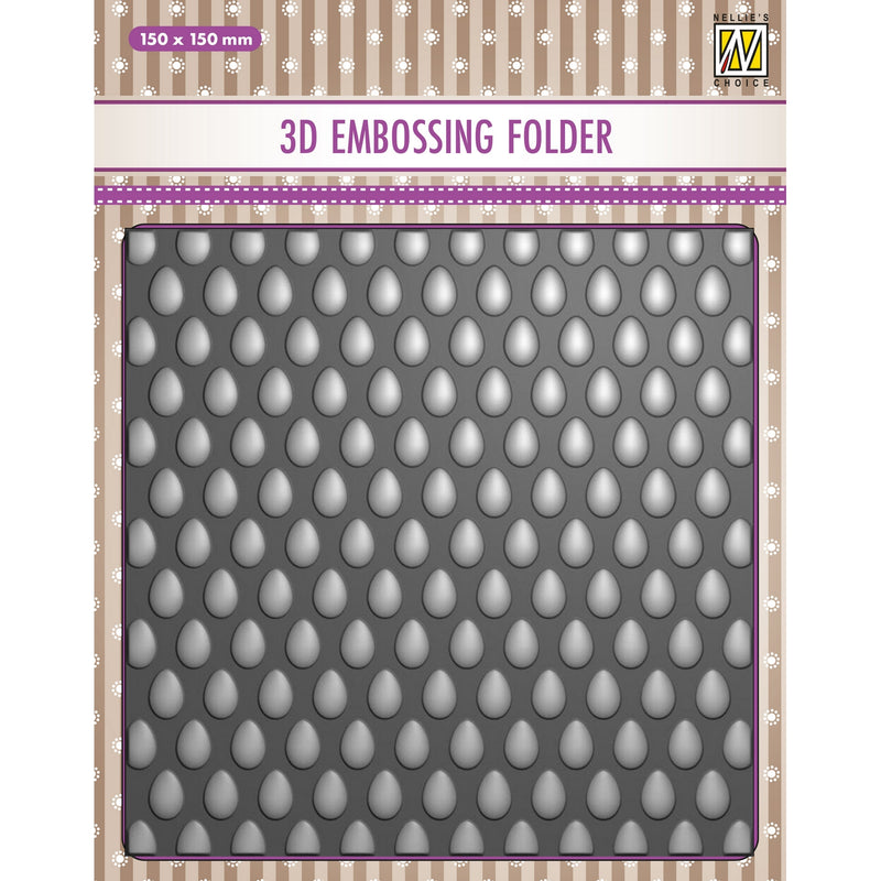 Nellie's choice • 3d embossing folder achtergrond eieren 15x15cm