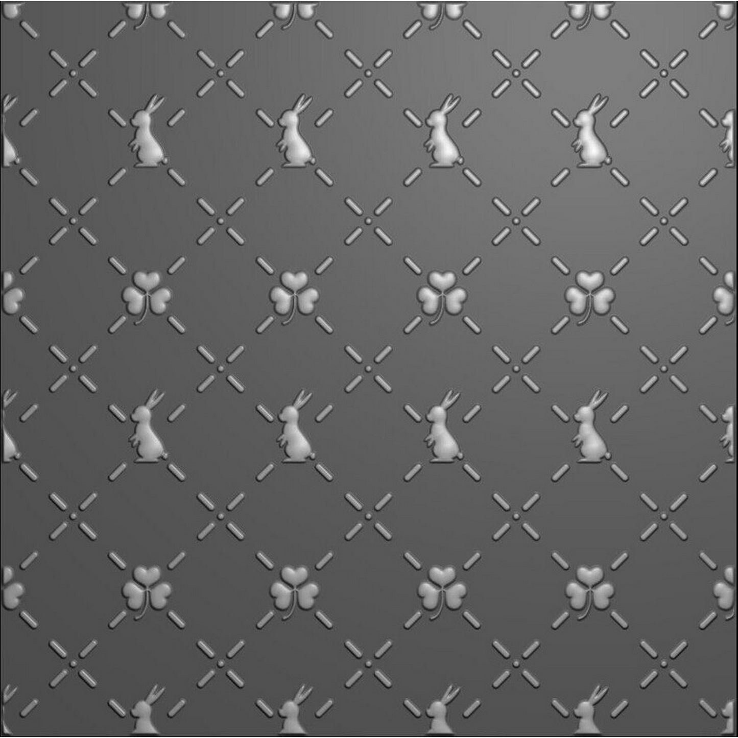 Nellie's choice • 3d embossing folder achtergrond konijnen en klavers 15x15cm