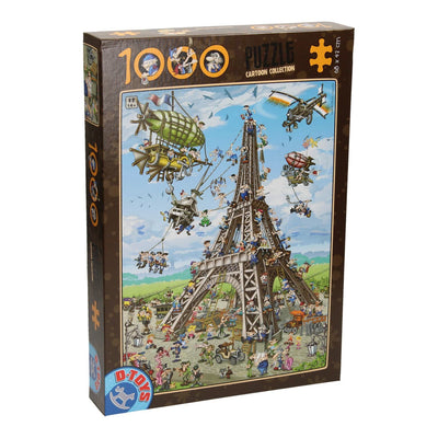 d-toys puzzel cartoon van de eiffeltoren in parijs 1000 stukjes