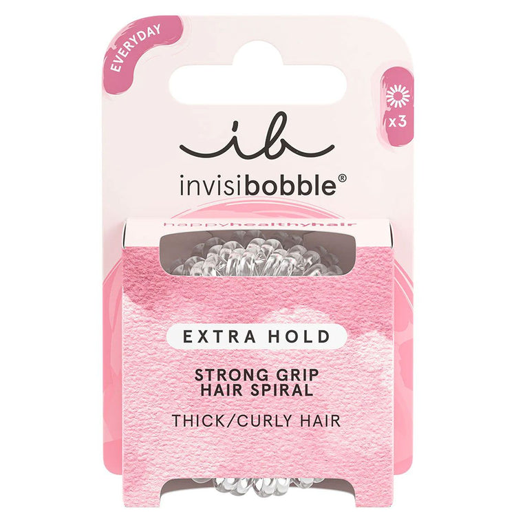 Invisibobble extra hold crystal clear 3 stuks